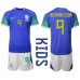 Brasilien Richarlison #9 Replika Babykläder Borta matchkläder barn VM 2022 Korta ärmar (+ Korta byxor)